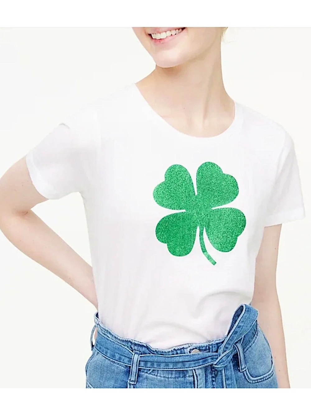 J. Crew Four Leaf Clover Short Sleeve Collector Tee